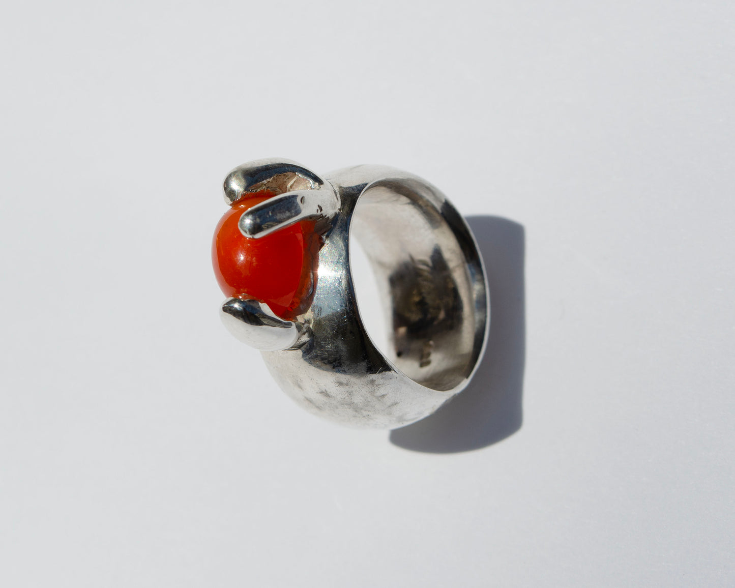 Fire Opal Pinch Ring