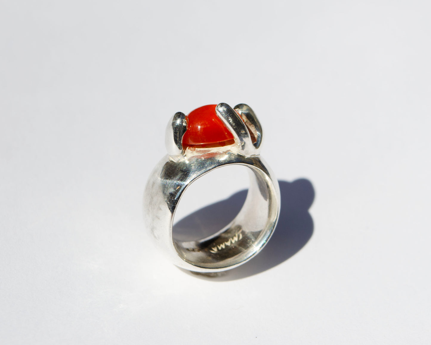 Fire Opal Pinch Ring