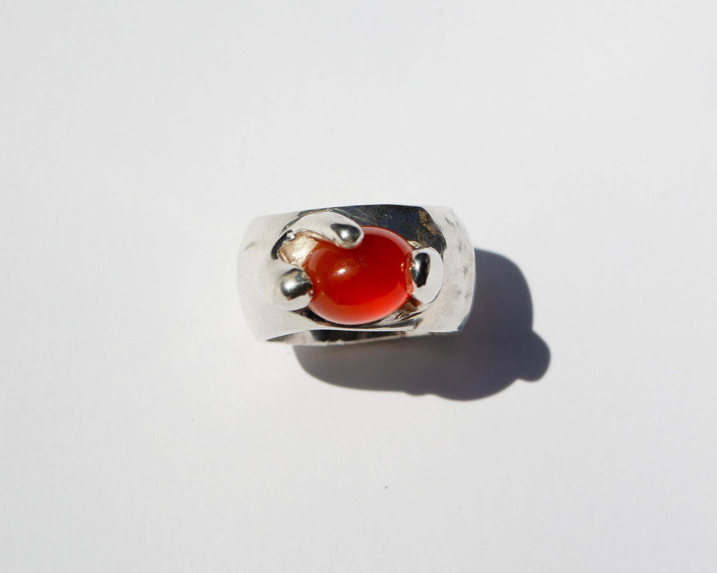 Fire Opal Pinch Ring