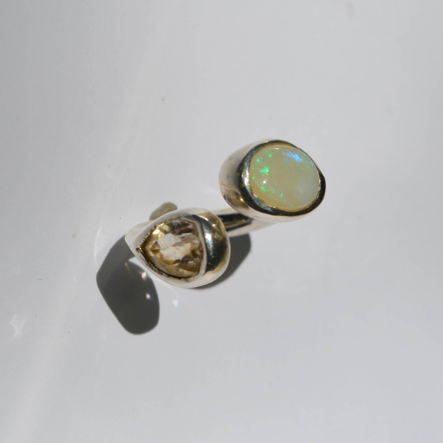 Opal Amoeba Ring