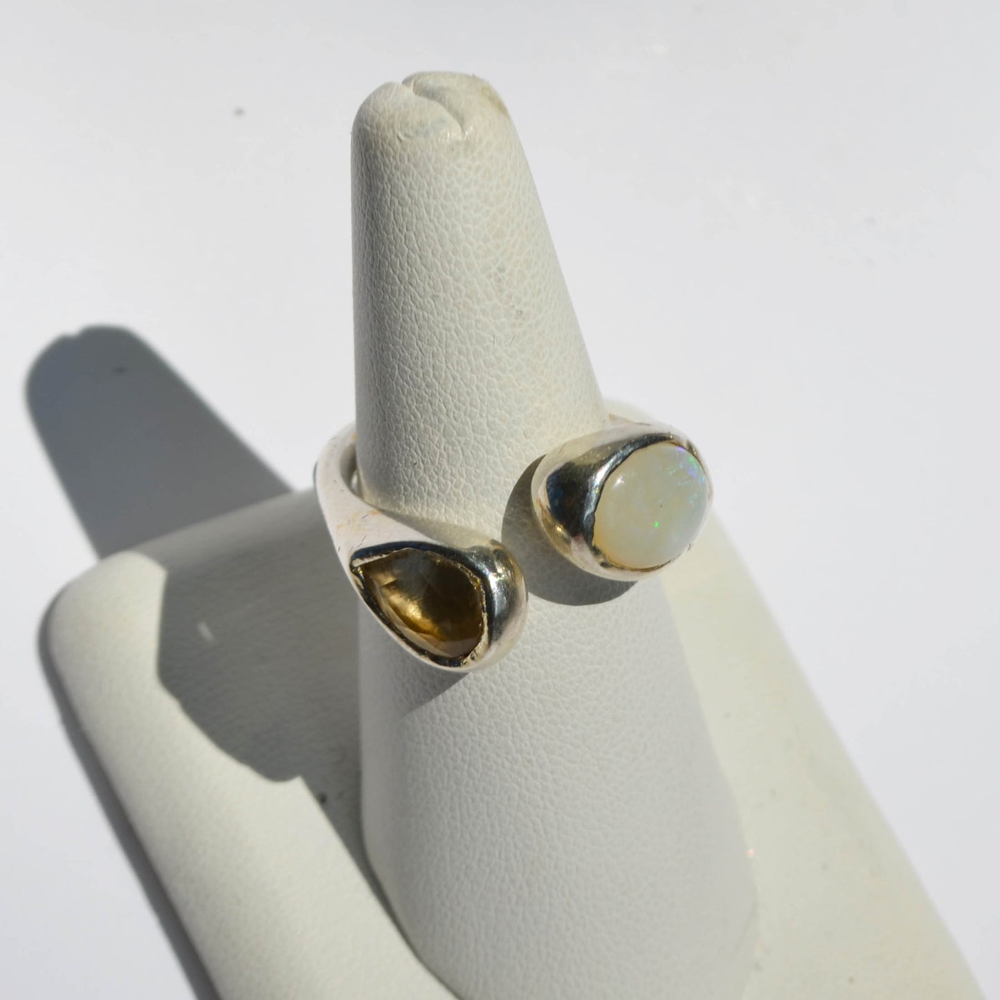 Opal Amoeba Ring