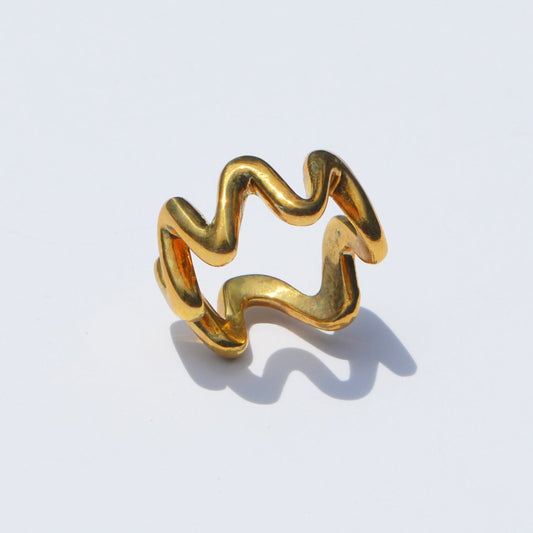 gold Wave Ring