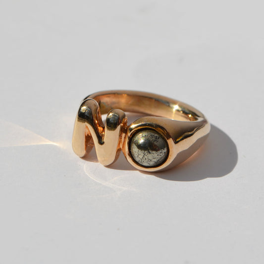 False Gold “NO” ring