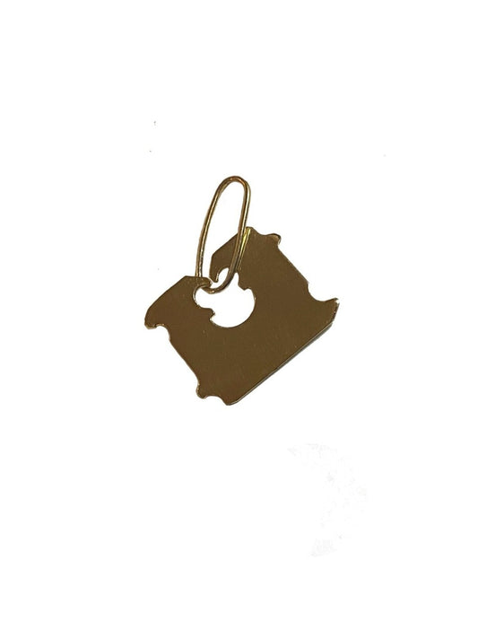 GOLD Bread tab charm