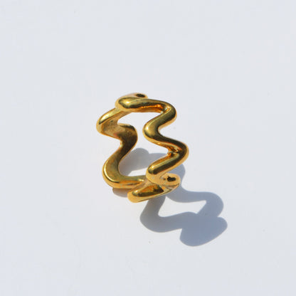 gold Wave Ring